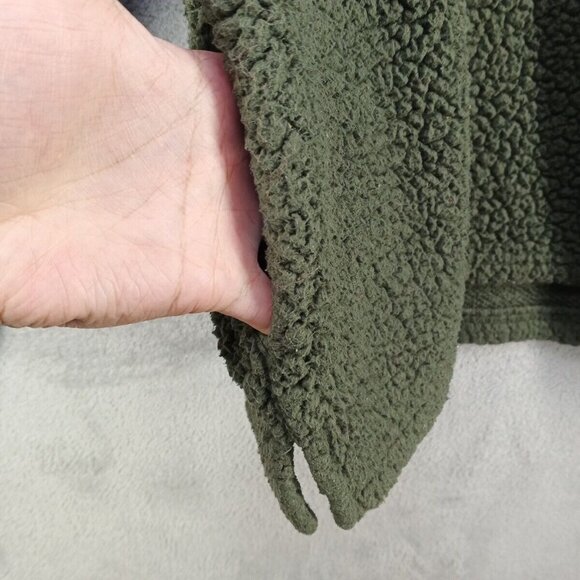VS PINK Women Fleece Jacket 1/4 Zip Long Sleeve Solid Green SIZE SMALL - Picture 11 of 16